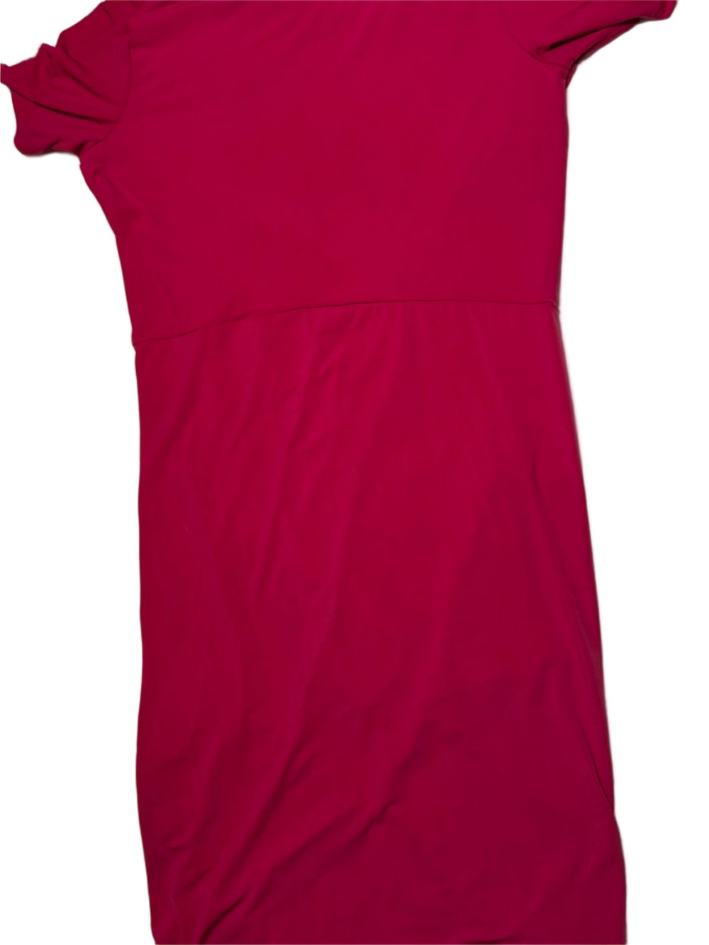 Parker Asymmetric One-Shoulder Dress in Bright Magenta - Picture 3 of 3